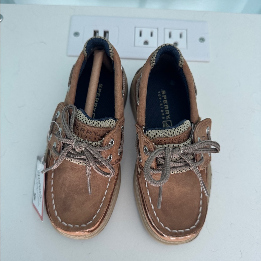 Sperry Kids Tan Moccasins